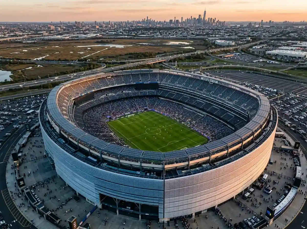 MetLife Stadium in East Rutherford, New Jersey, het stadion van de WK 2026-finale