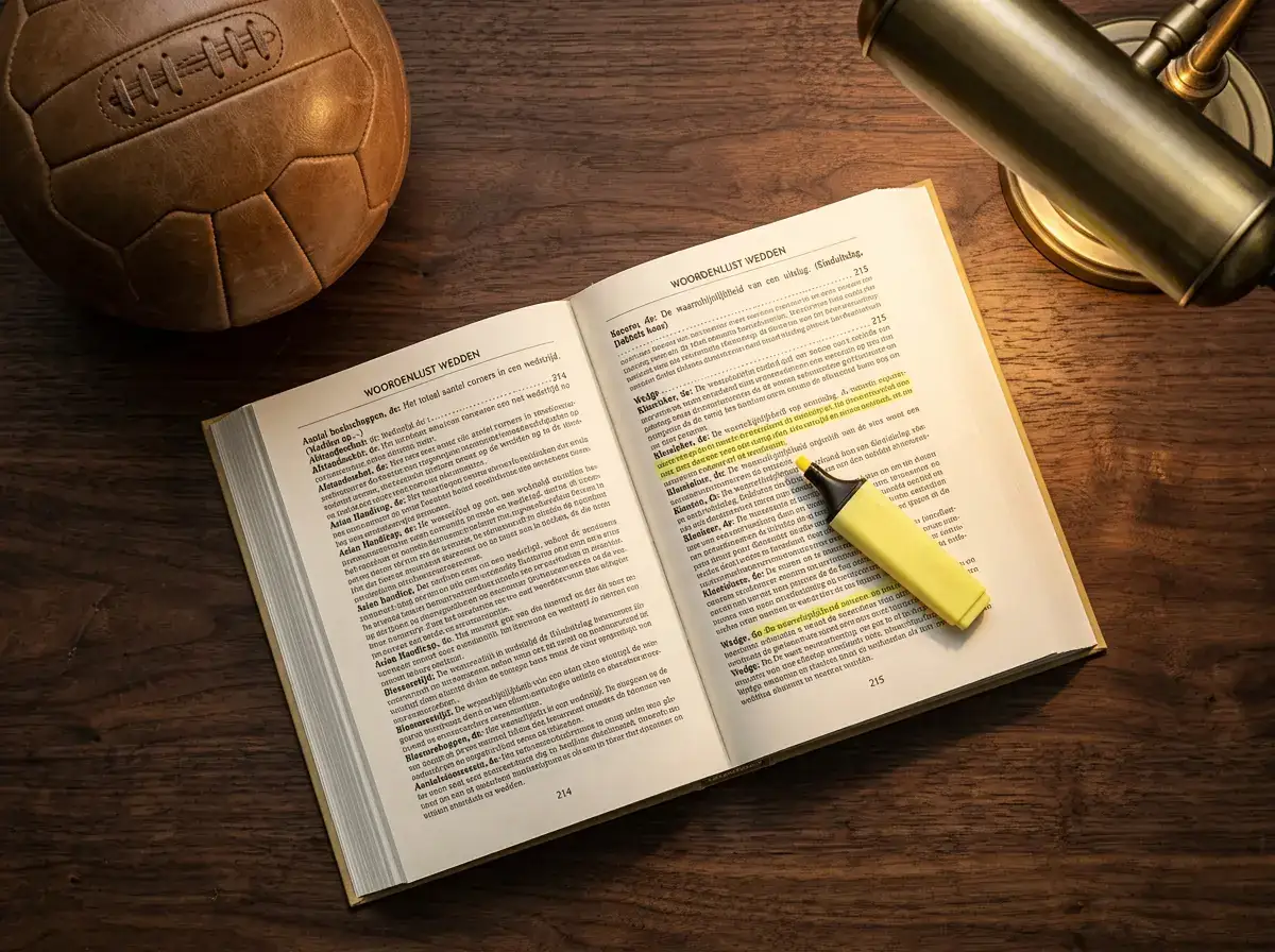 Woordenlijst met begrippen over sportweddenschappen en voetbal van A tot Z